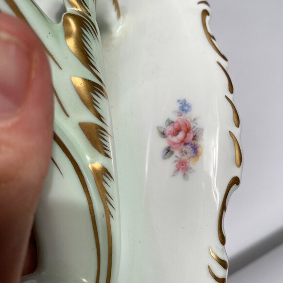 Set of 3 HUNGARIAN Hollohaza Fine Porcelain Candle Holders Pastel Candelabra - Picture 9 of 9